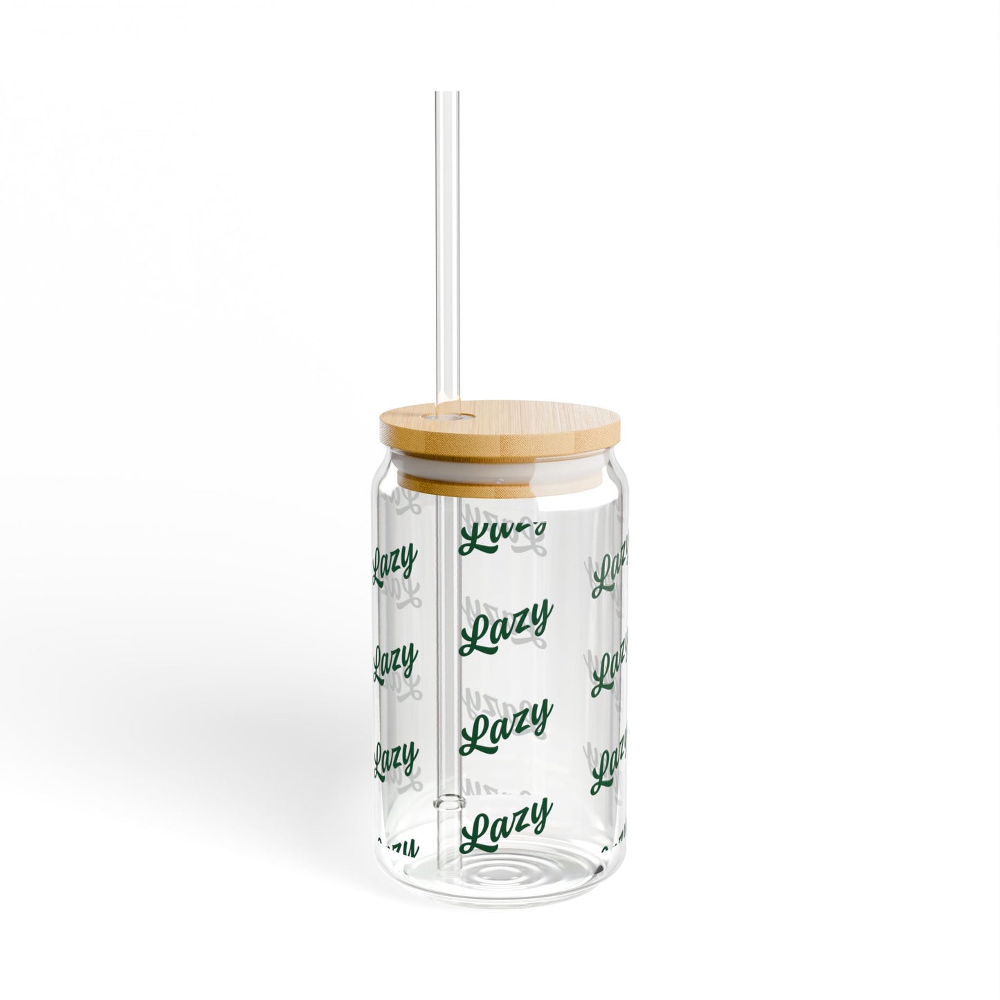 "Lazy" 16oz Glass Cup
