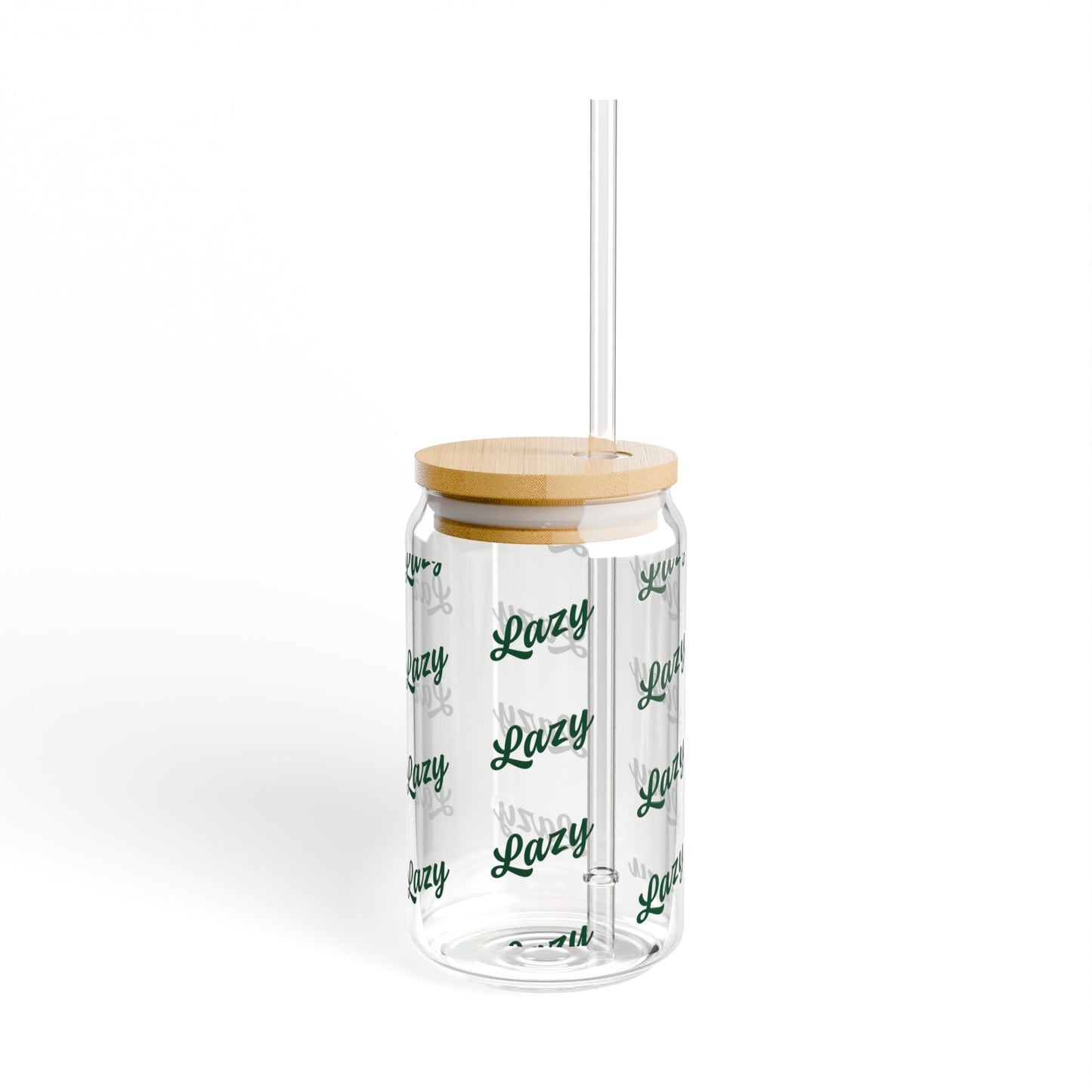 "Lazy" 16oz Glass Cup
